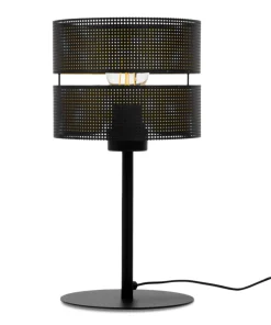Czarno-złota lampka z ażurowym abażurem K-5226 z serii ZIMBO*Sklep Kaja Best Sale