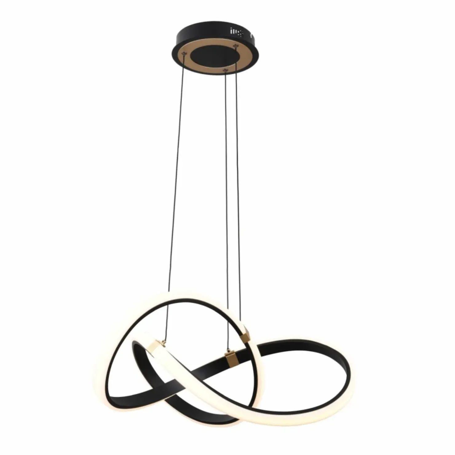 Shop Sklep Kaja Czarno-złota, ledowa lampa wisząca MD9717-1-3BGD INDIGO | Kaja