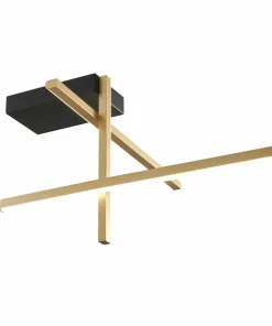 Czarno-złota, minimalistyczna lampa sufitowa 22008C3-BK/GD EDGE | Kaja*Sklep Kaja Best Sale
