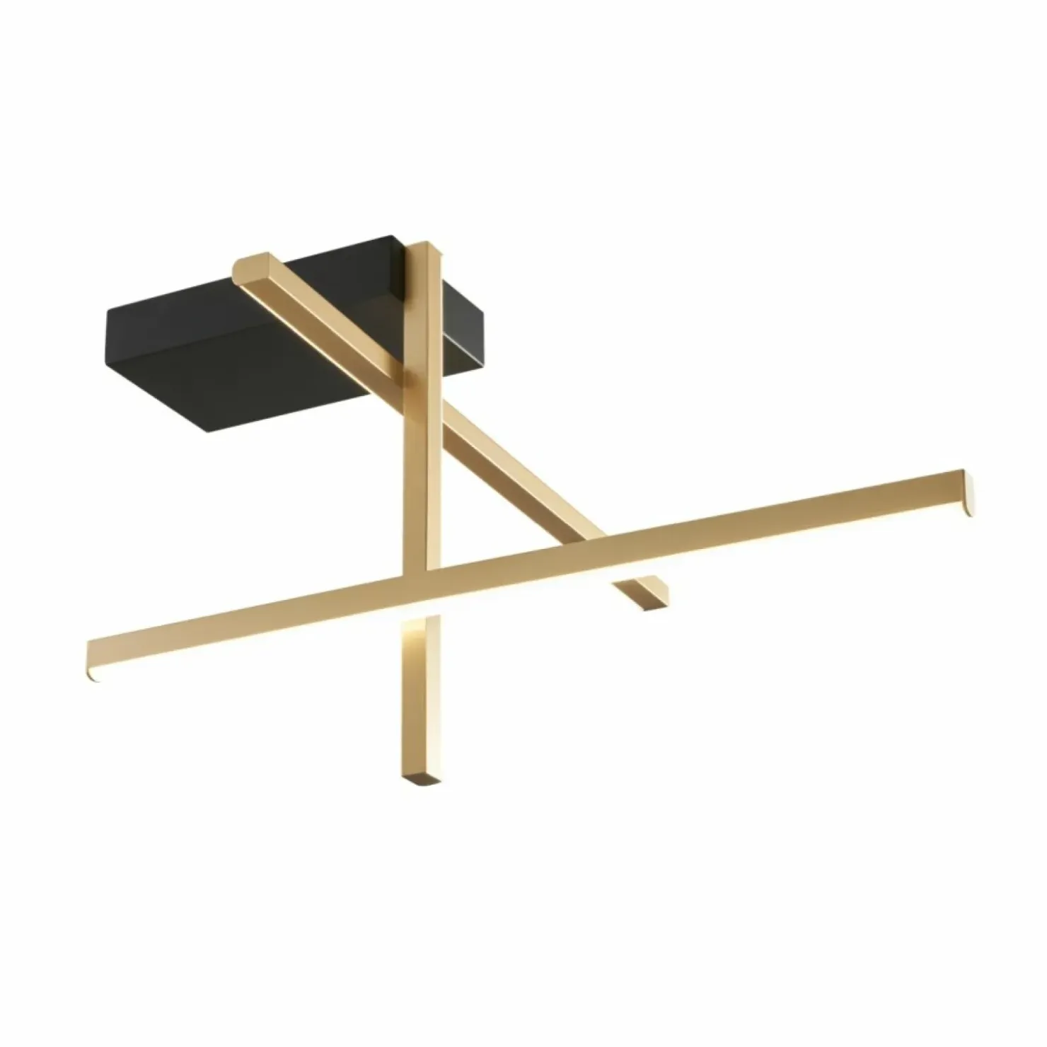 Czarno-złota, minimalistyczna lampa sufitowa 22008C3-BK/GD EDGE | Kaja*Sklep Kaja Best Sale