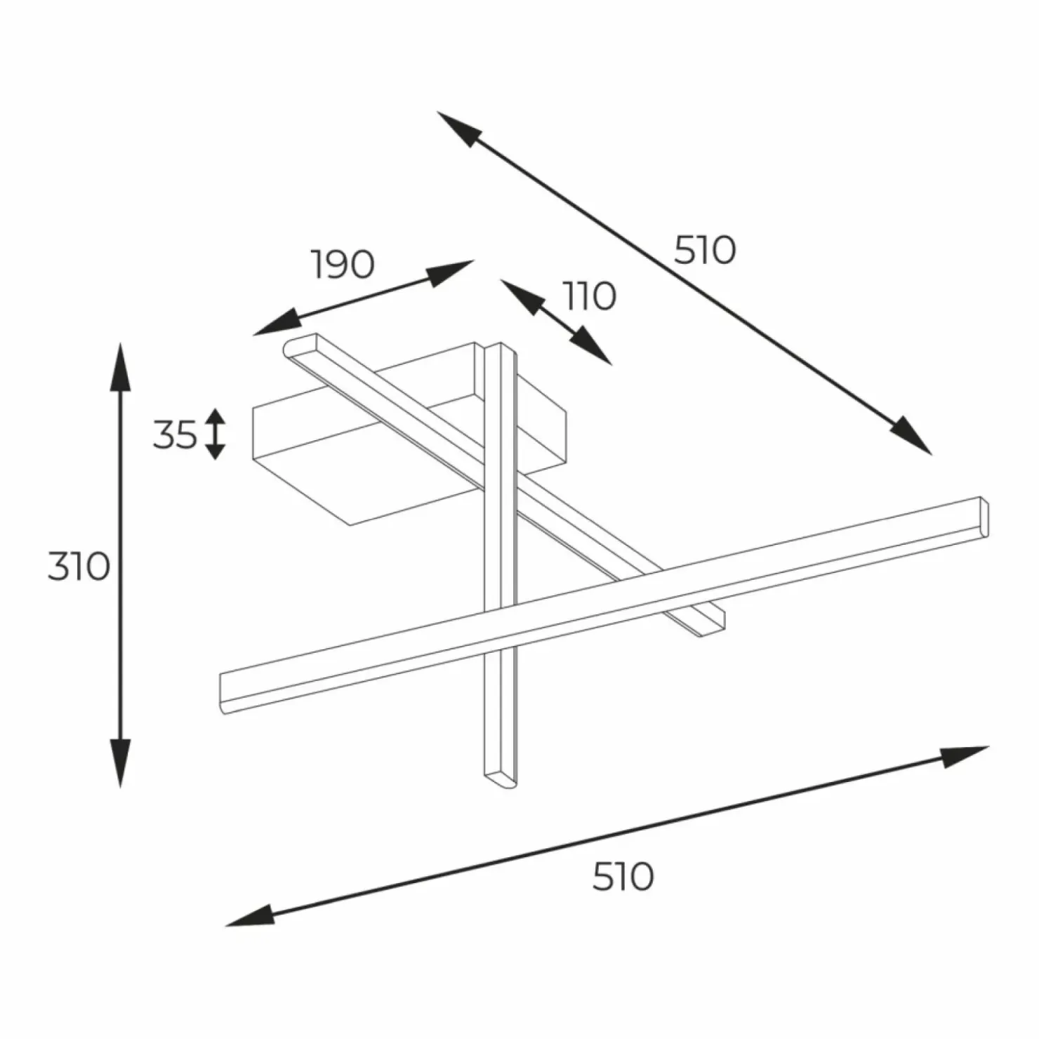 Czarno-złota, minimalistyczna lampa sufitowa 22008C3-BK/GD EDGE | Kaja*Sklep Kaja Best Sale