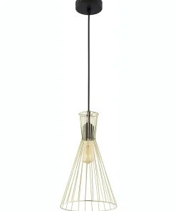 Store Sklep Kaja Czarno-złota, ozdobna, wąska lampa wisząca TK 3375 z serii SAHARA