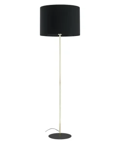 Czarno-złota, prosta lampa stojąca TK 16029 UMBERTO BLACK GOLD | Kaja*Sklep Kaja Store