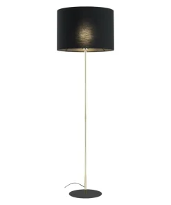Czarno-złota, prosta lampa stojąca TK 16029 UMBERTO BLACK GOLD | Kaja*Sklep Kaja Store