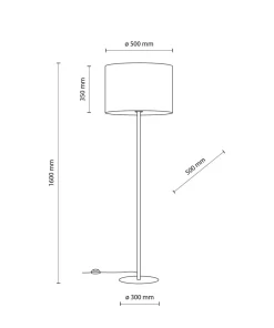 Czarno-złota, prosta lampa stojąca TK 16029 UMBERTO BLACK GOLD | Kaja*Sklep Kaja Store