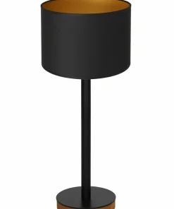 Czarno-złota, stylowa lampka nocna LX 3835 z serii TABLE LAMPS | Kaja*Sklep Kaja Discount