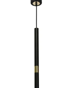 Best Sale Sklep Kaja Czarno-złota tuba, punktowa lampa wisząca MLP6333 z serii MONZA | Kaja Oświetlen