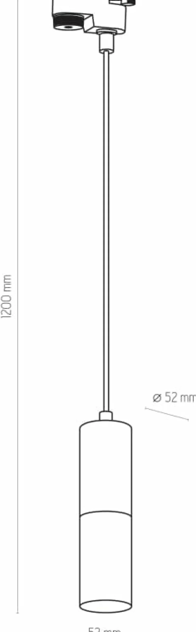 Czarno-złota tuba wisząca do szyny 3-fazowej TK 4403 TRACER | Kaja*Sklep Kaja Outlet