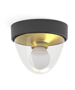 Czarno-złota, zewnętrzna lampa, czujnik ruchu 7975 | Kaja Oświetlenie*Sklep Kaja Fashion