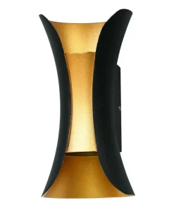 Czarno-złoty kinkiet elewacyjny PL-356-M BK+GD DANTE | Kaja*Sklep Kaja Best Sale