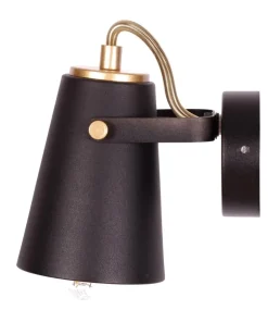 Czarno-złoty kinkiet w stylu industrialnym K-8114 z serii NOKA | Kaja*Sklep Kaja Shop