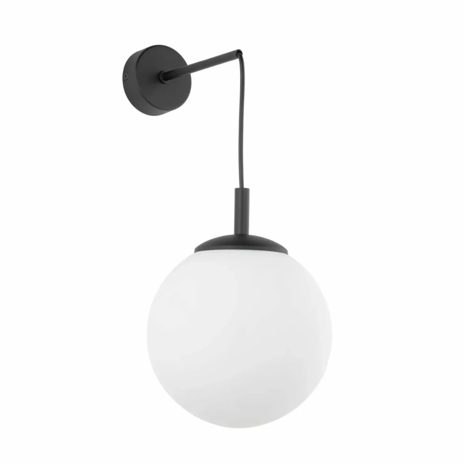 Czarny kinkiet z białą wiszącą kulą TK 5388 ESME WHITE | Kaja*Sklep Kaja Outlet