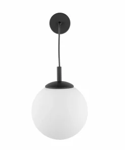 Czarny kinkiet z białą wiszącą kulą TK 5388 ESME WHITE | Kaja*Sklep Kaja Outlet