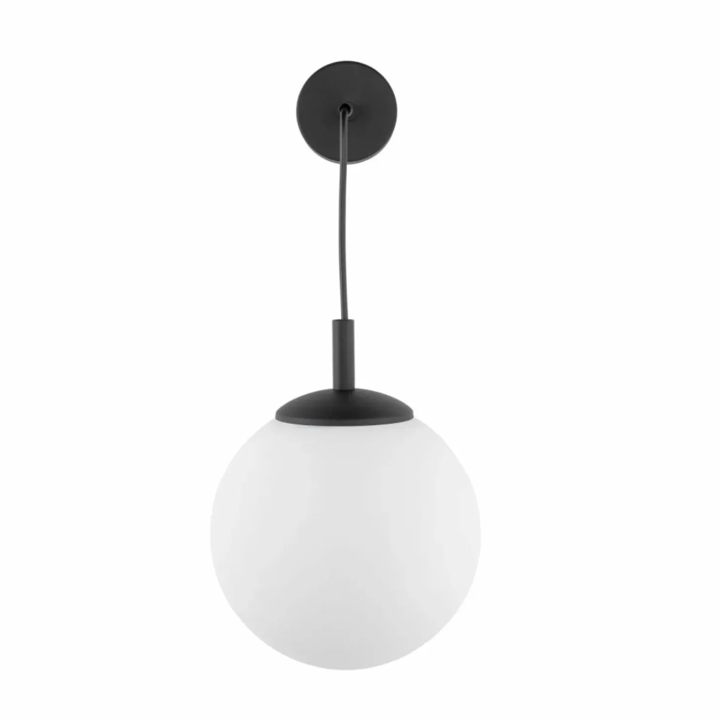 Czarny kinkiet z białą wiszącą kulą TK 5388 ESME WHITE | Kaja*Sklep Kaja Outlet