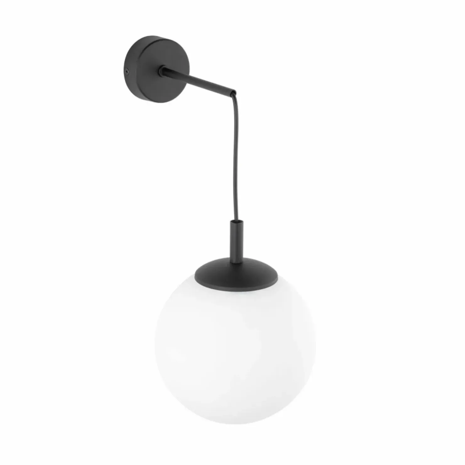 Czarny kinkiet z białą wiszącą kulą TK 5388 ESME WHITE | Kaja*Sklep Kaja Outlet