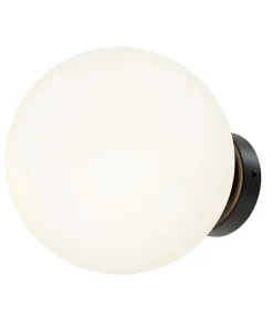 Czarny kinkiet z okrągłym kloszem ⌀20cm MOD321WL-01B1 BASIC FORM*Sklep Kaja Store