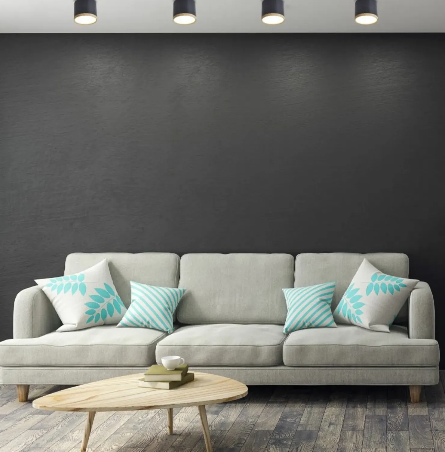 Czarny, nieruchomy reflektor sufitowy LED 2275949 TUBA | Kaja*Sklep Kaja Outlet