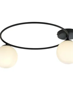 Czarny okrąg sufitowy z białymi kulami 1257/2 z serii SOPRA | Kaja*Sklep Kaja Flash Sale