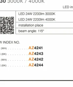 Czarny okrągły klasyczny plafon LED 3000K AZ4243 MALTA | Kaja*Sklep Kaja Sale