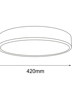 Czarny plafon natynkowy LED ⌀42cm 3000K ANT 1149 NOMI | Kaja*Sklep Kaja New