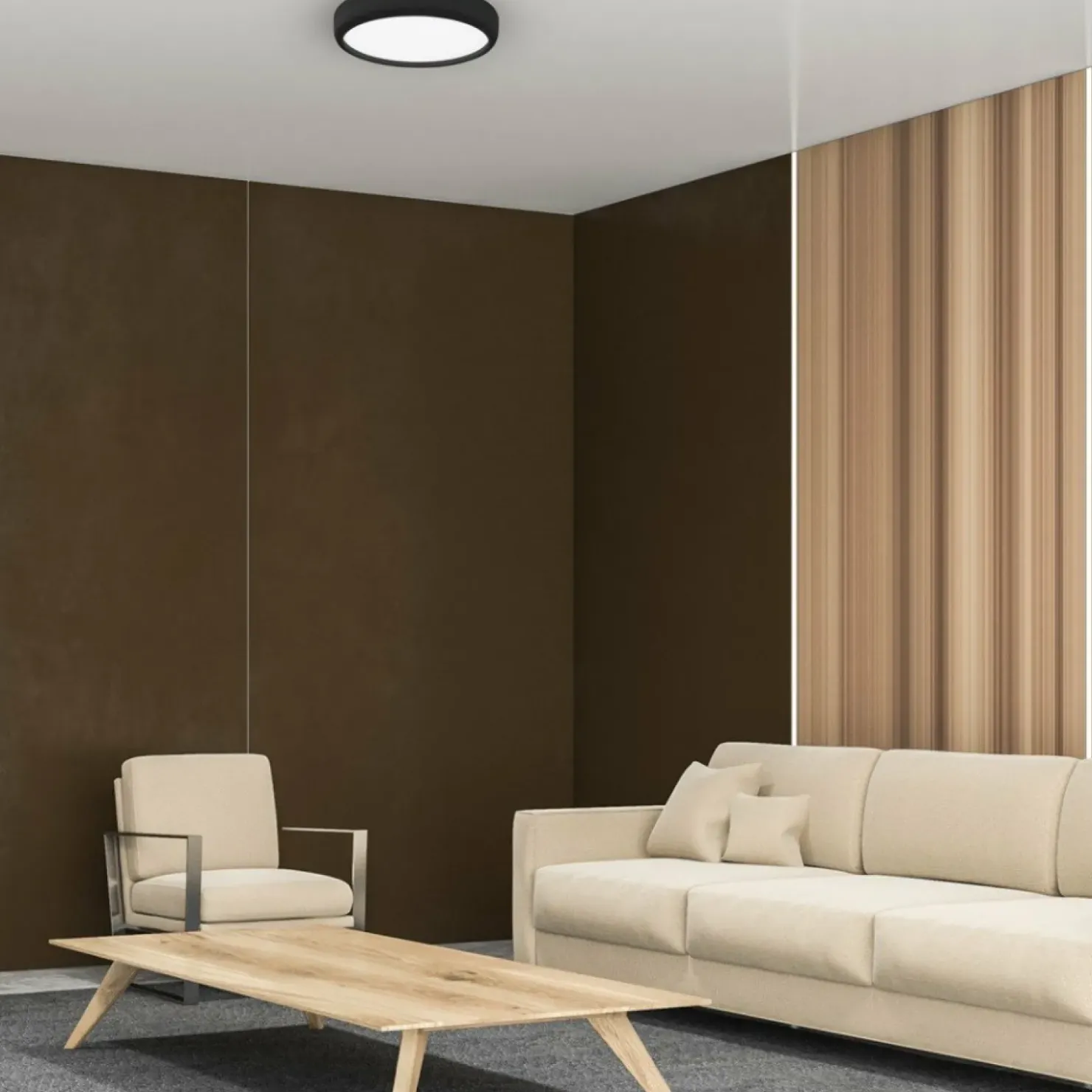 Czarny plafon sufitowy, wbudowany LED 36W ML6394 z serii GEA | Kaja Oświetlenie*Sklep Kaja Fashion