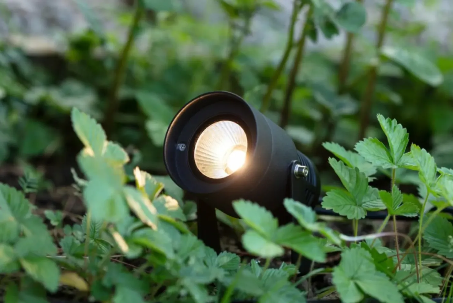 Czarny reflektor z regulowanym kątem świecenia, system GARDEN24 106930*Sklep Kaja Discount