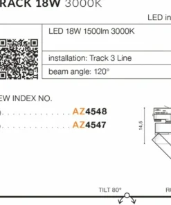 spot LED do szyny 3-fazowej natynkowej AZ4547 MONA | Kaja*Sklep Kaja Flash Sale