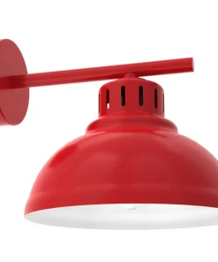 Czerwona lampa ścienna, kinkiet z kloszem LX 9222 z serii SVEN | Kaja*Sklep Kaja Flash Sale