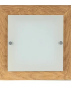 Dębowa lampa sufitowa, retro plafon LED 4022974 FINN | Kaja*Sklep Kaja Cheap