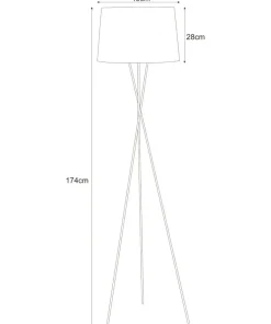 Dekoracyjna, czarno-złota lampa podłogowa K-4358 | Kaja Oświetlenie*Sklep Kaja Flash Sale