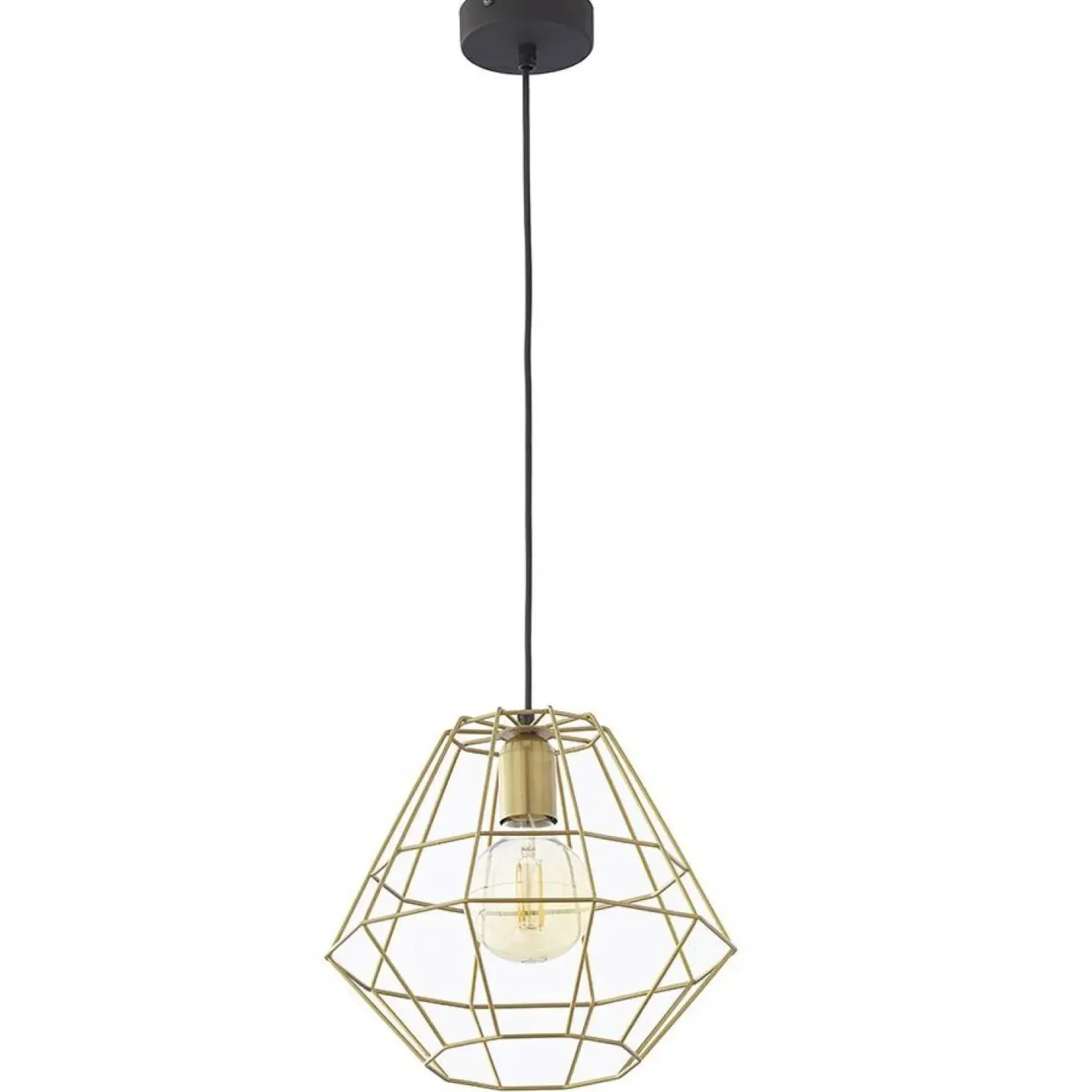 New Sklep Kaja Dekoracyjna, druciana, złota lampa wisząca TK 3220 z serii DIAMOND MM
