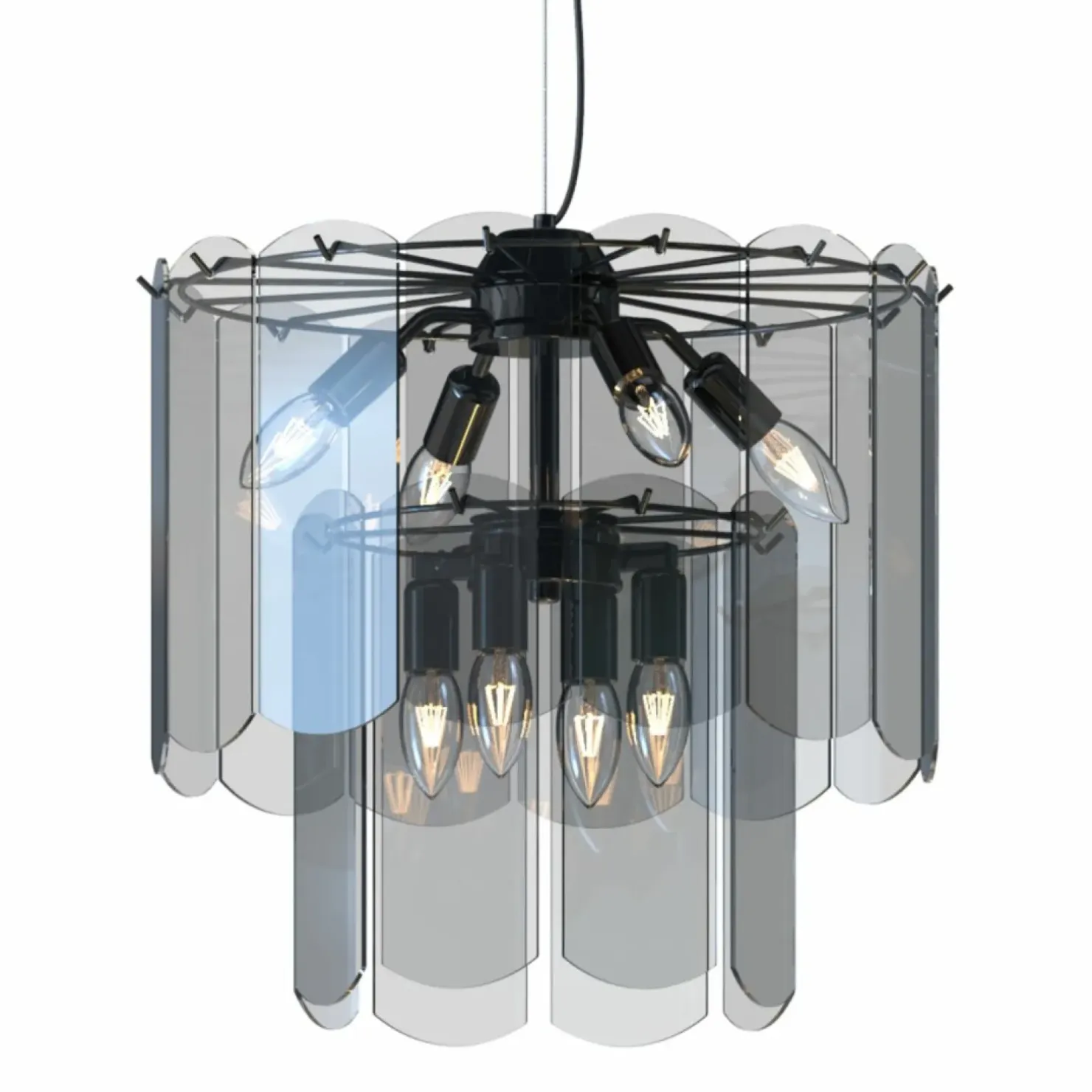 Sale Sklep Kaja Dekoracyjna, elegancka lampa wisząca MD3523-8M-EBCN NIRA | Kaja