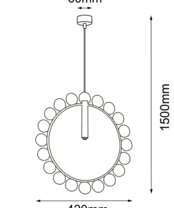 Flash Sale Sklep Kaja Dekoracyjna, geometryczna lampa wisząca ANT 5060 NO. O | Kaja