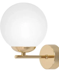 Dekoracyjna lampa ścienna, złoto-biały kinkiet K-5425 z serii REA*Sklep Kaja Shop
