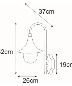 Dekoracyjna lampa ścienna, elewacyjna K-8130 CZ BOSTON | Kaja*Sklep Kaja Sale