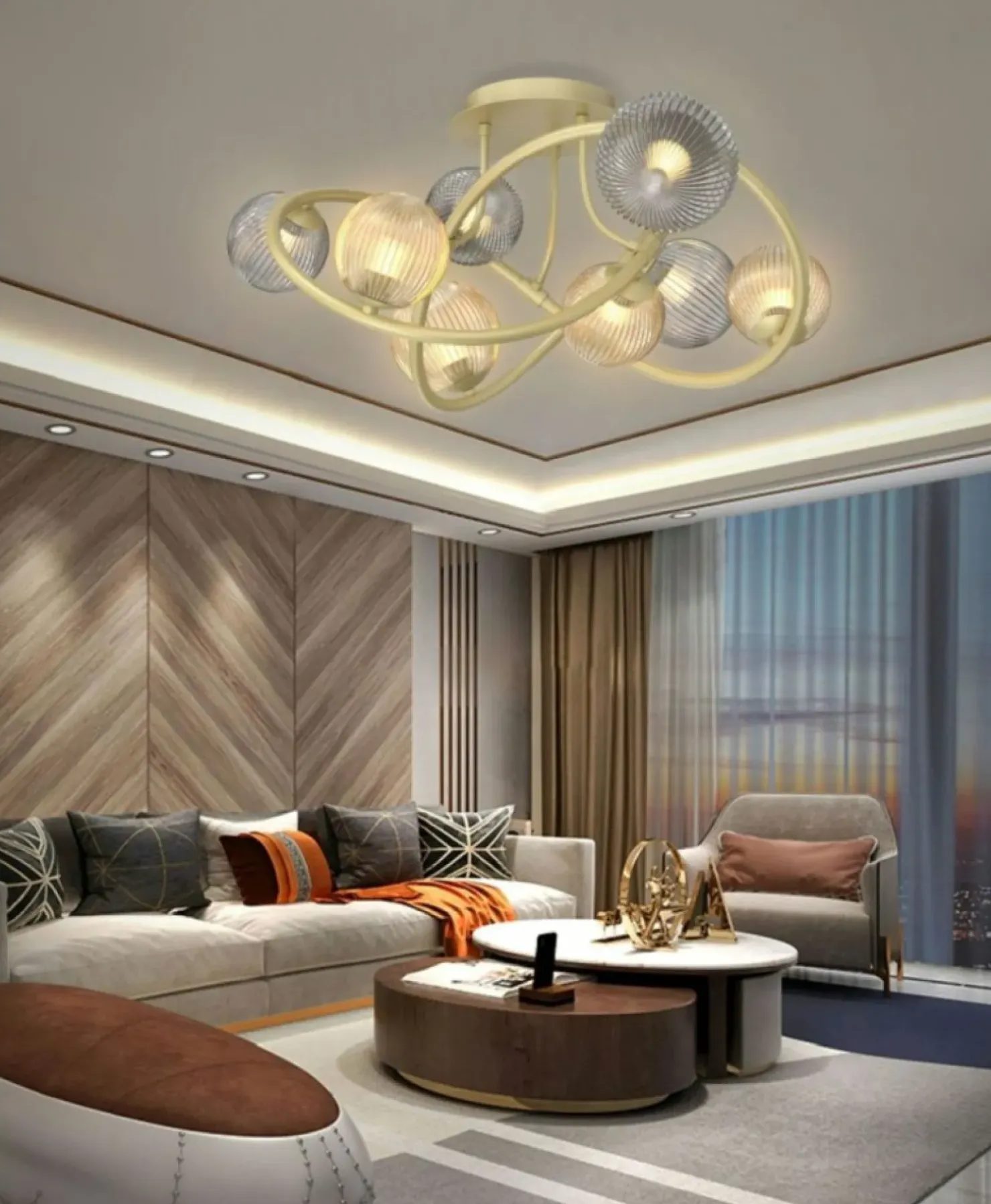 Hot Sklep Kaja Dekoracyjna lampa do salonu glamour WF 9015-804 METZ | Kaja