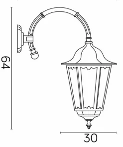 Dekoracyjna lampa elewacyjna, czarna K 3012/1/BD z serii RETRO MAXI | Kaja Oświe*Sklep Kaja Discount