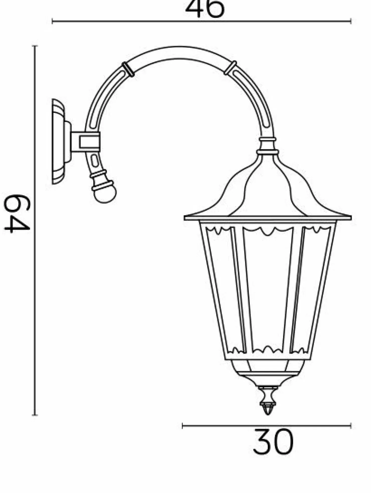 Dekoracyjna lampa elewacyjna, czarna K 3012/1/BD z serii RETRO MAXI | Kaja Oświe*Sklep Kaja Discount