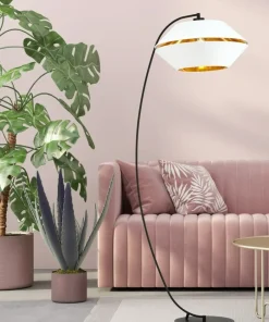 Dekoracyjna lampa podłogowa z abażurem 1182/LP z serii PIANO | Kaja*Sklep Kaja Fashion
