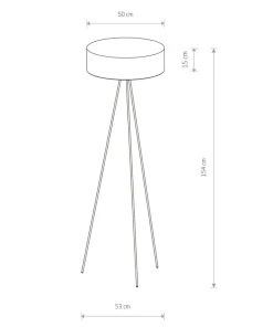 Dekoracyjna lampa podłogowa, z m abażurem 7990 | Kaja Oświetlenie*Sklep Kaja Fashion