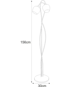 Dekoracyjna lampa podłogowa z białymi kloszami K-5188 z serii BELLA*Sklep Kaja Best Sale