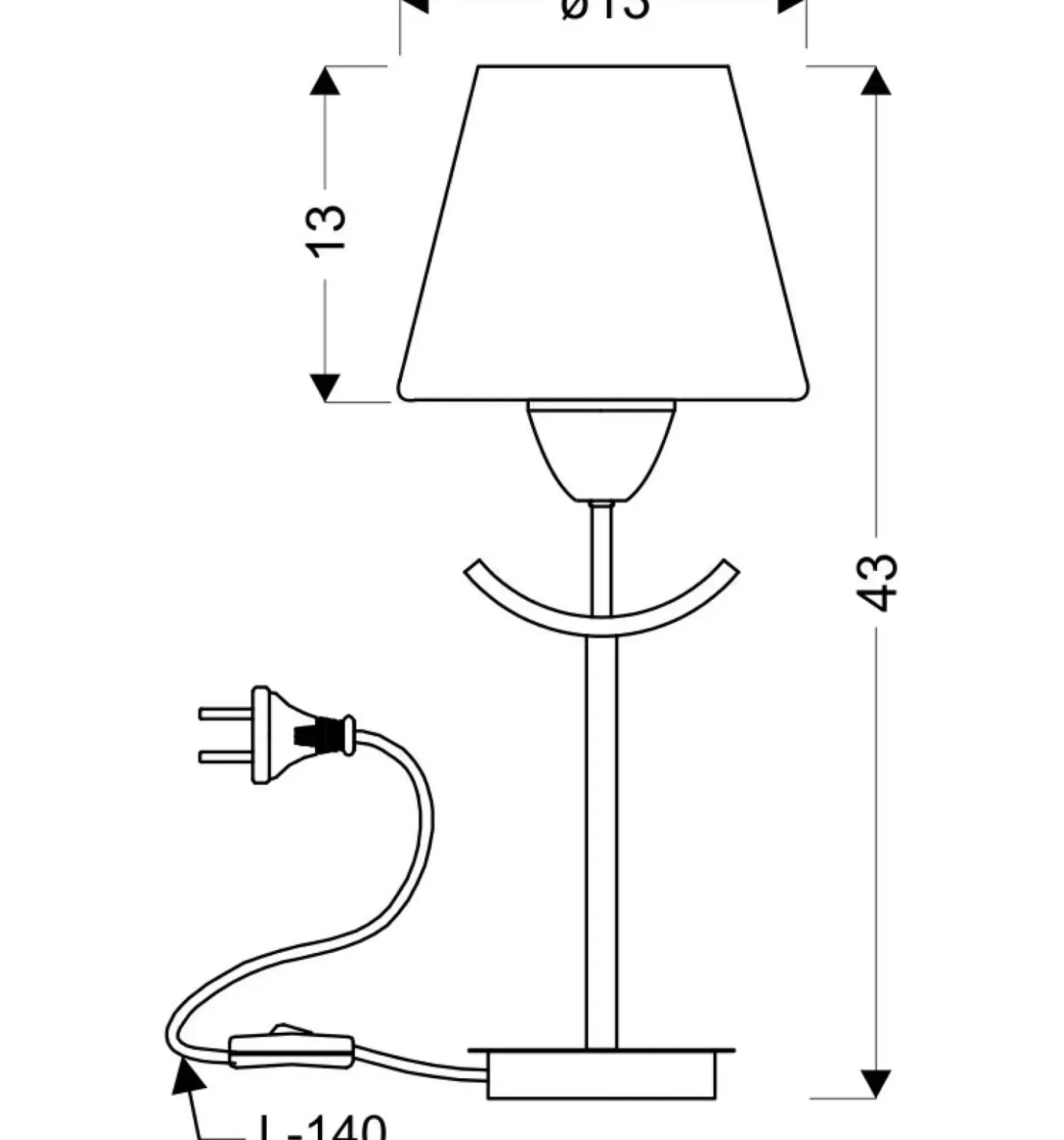 Dekoracyjna lampa stołowa z białym kloszem 41-38852 z serii LONDYN*Sklep Kaja Clearance