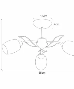 Dekoracyjna lampa sufitowa K-JSL-6093/3 CHR XENA | Kaja Oświetlenie*Sklep Kaja Best