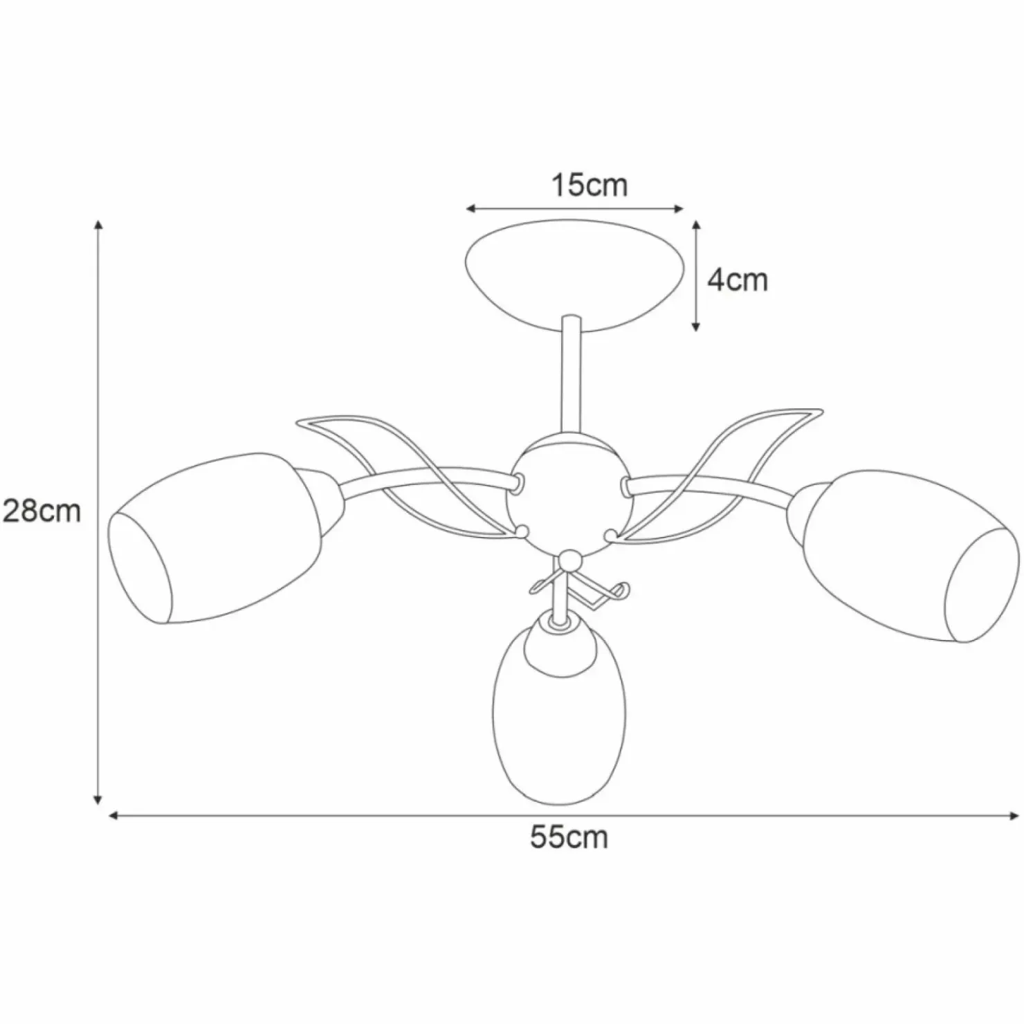 Dekoracyjna lampa sufitowa K-JSL-6093/3 CHR XENA | Kaja Oświetlenie*Sklep Kaja Best