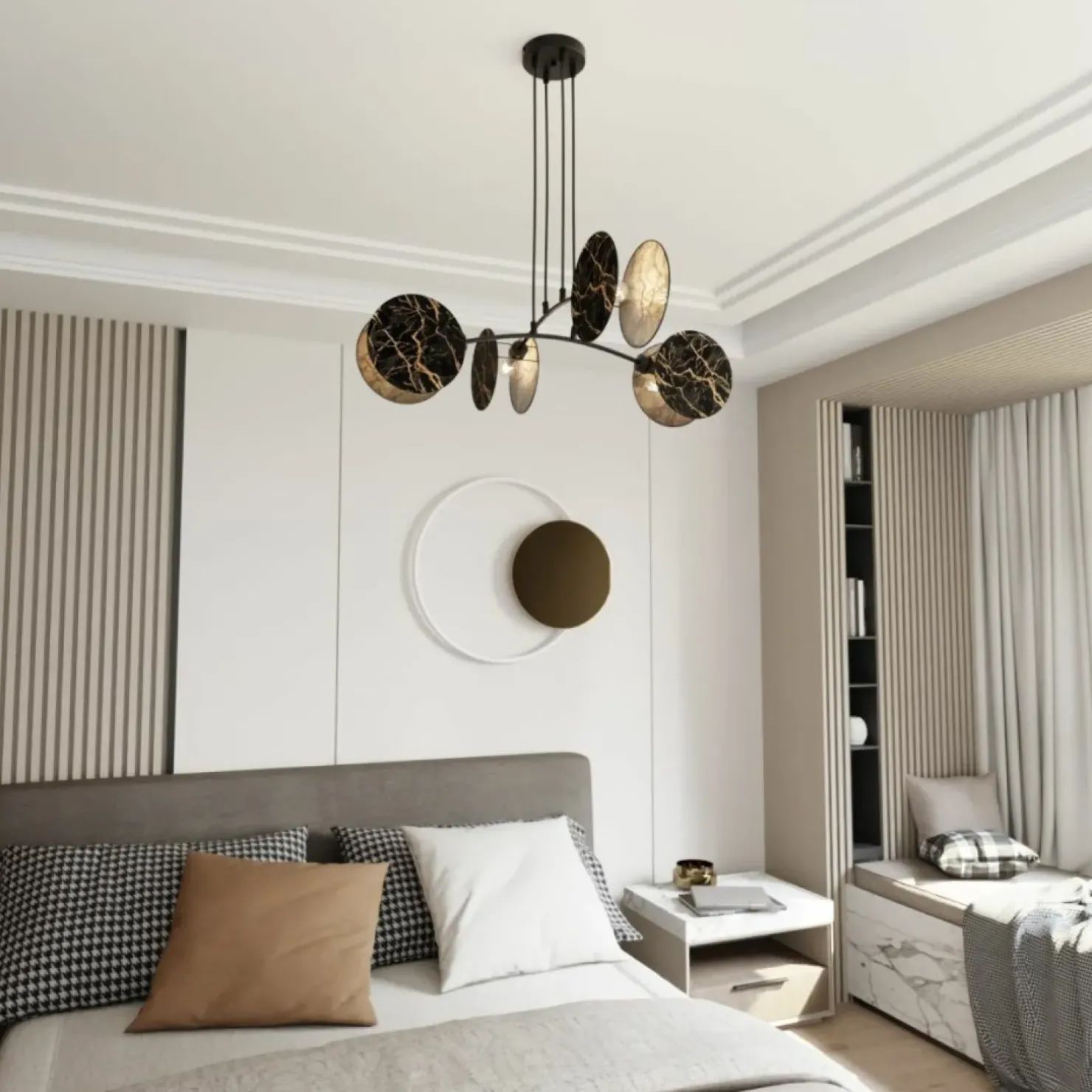 Shop Sklep Kaja Dekoracyjna lampa wisząca do salonu 1327/4 MOTIF | Kaja Oświetlenie