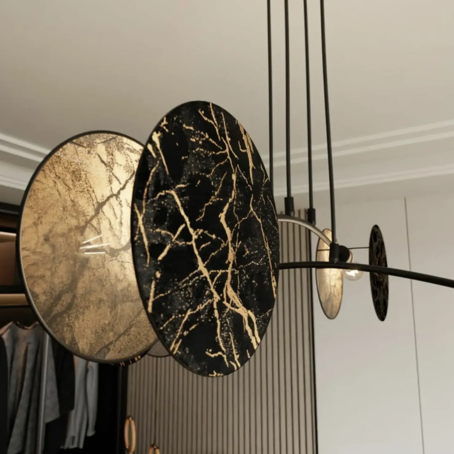 Shop Sklep Kaja Dekoracyjna lampa wisząca do salonu 1327/4 MOTIF | Kaja Oświetlenie
