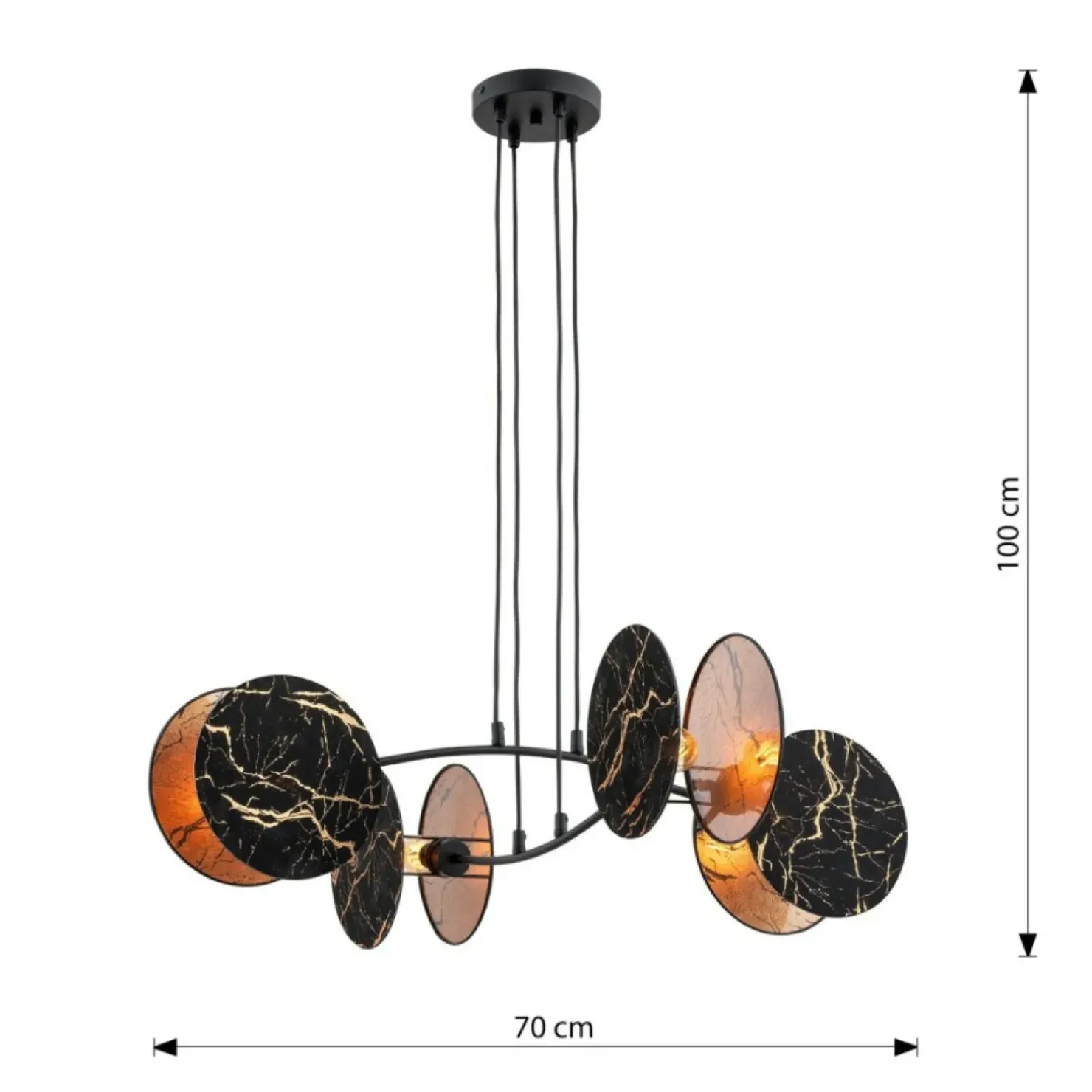 Shop Sklep Kaja Dekoracyjna lampa wisząca do salonu 1327/4 MOTIF | Kaja Oświetlenie