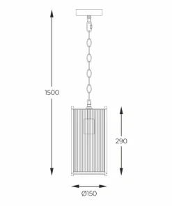 Store Sklep Kaja Dekoracyjna lampa wisząca w stylu glamour 2200131P-1 MARMO | Kaja