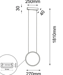 New Sklep Kaja Dekoracyjna lampa wisząca koło ⌀27cm 4000K ANT 5317 AGARO | Kaja