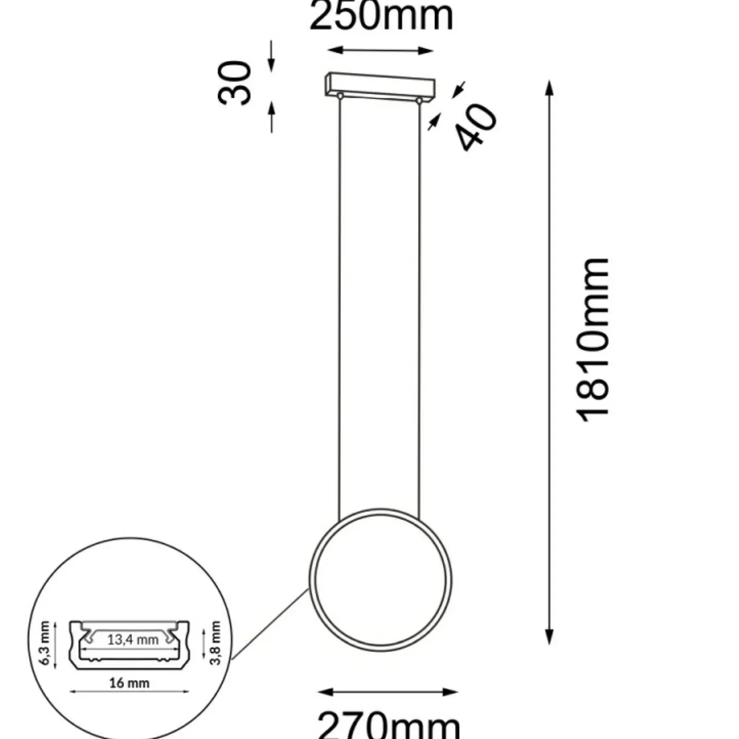 New Sklep Kaja Dekoracyjna lampa wisząca koło ⌀27cm 4000K ANT 5317 AGARO | Kaja